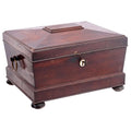 Antique 19th Century Legged And Lidded Wooden Jewelry Chest Box, France, Furniture Accessories, European Small Storage