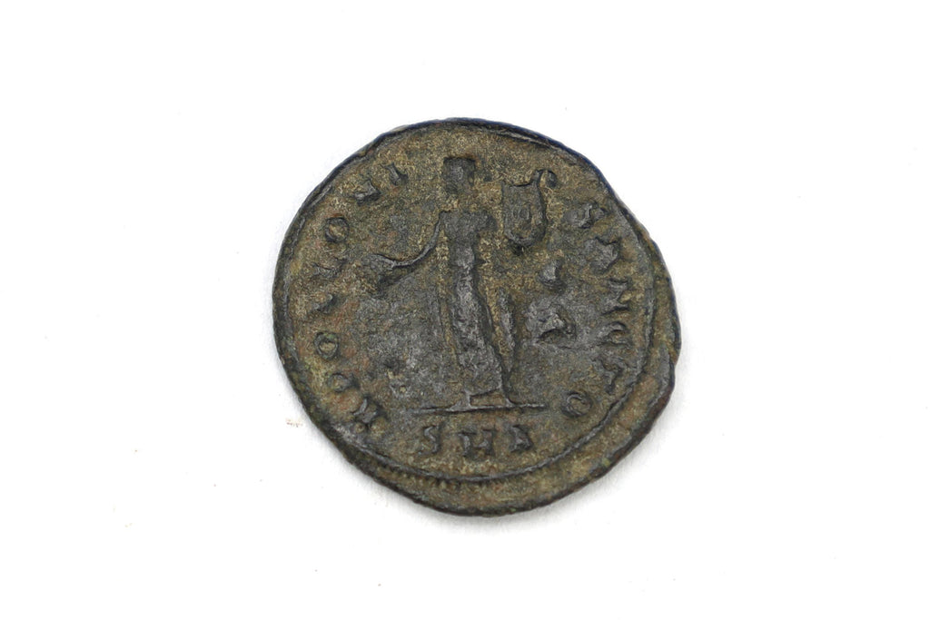 Ancient Roman Bronze Coin, Emperor Maximinus II Daia, Apolloni Sancto, Antioch Mint 4th Century AD, Numismatics And Historical Collectibles