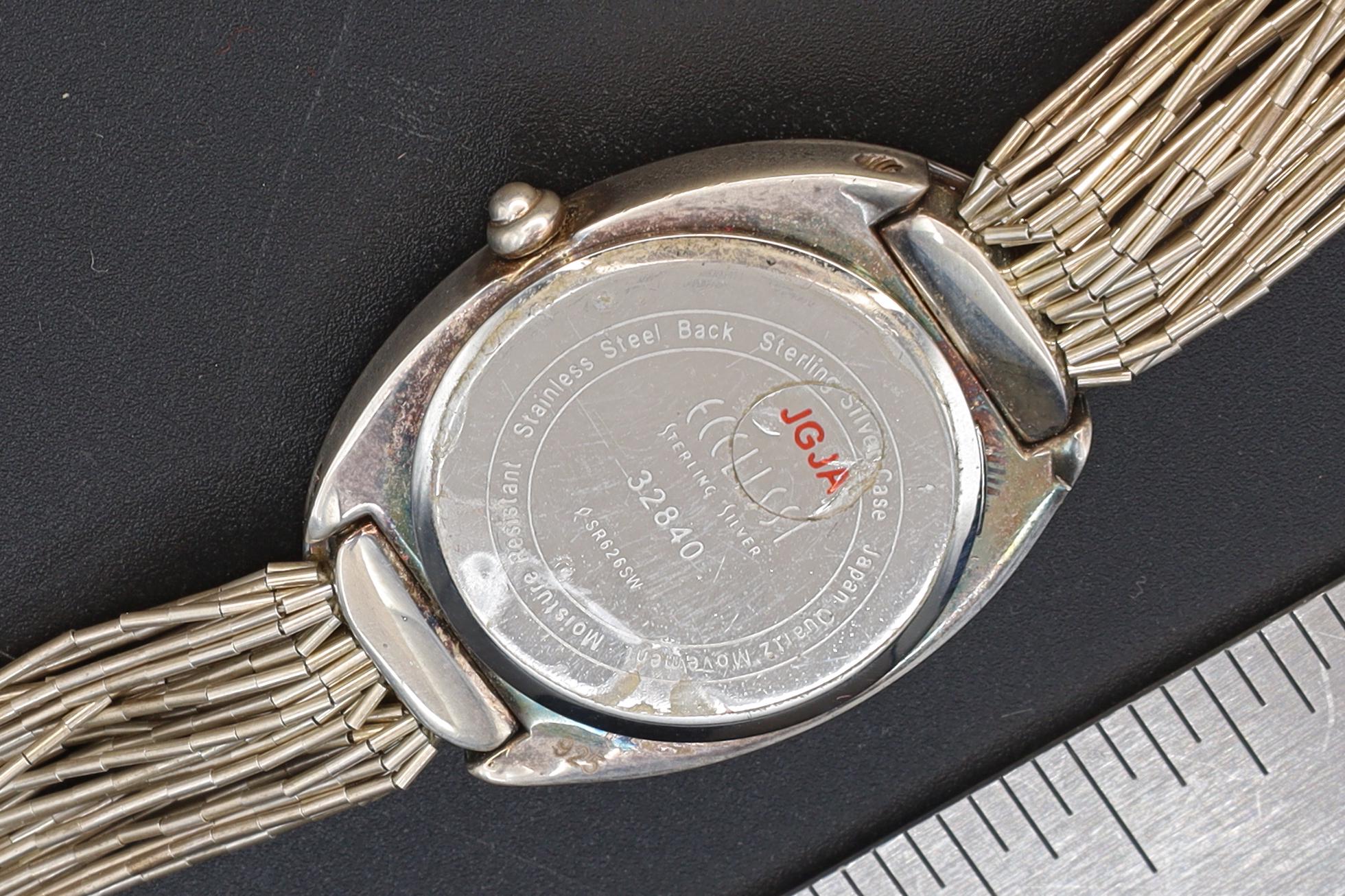 Vintage Ecclissi Womens Wrist Watch Clock, Southwestern Liquid Silver Band, 925 Silver Watch With Mother Of Pearl Dial, Fashion Accessories