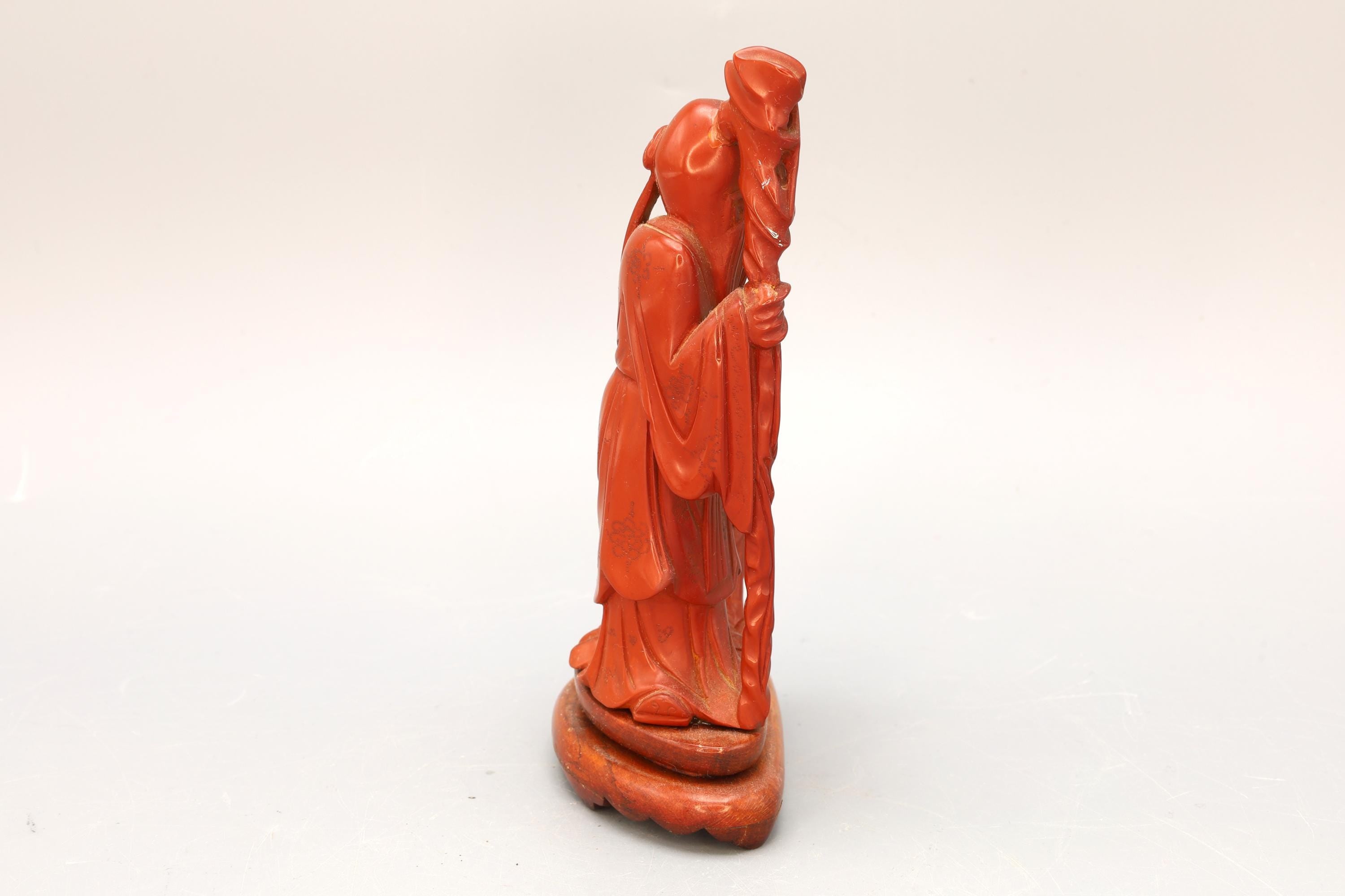 Japanese Hand Carved Wood Figure With An Old Scholar And A Young Companion Student, A Child Pupil, Buddhist Oriental Arts And Crafts