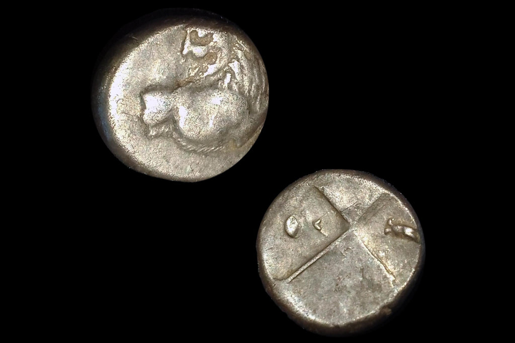 Ancient 4th Century BCE Greek Chersonesos Thrace, Hemidrachm Silver Coin, Lion, Cicada In Incuse, Numismatics Antiquities And Collectibles