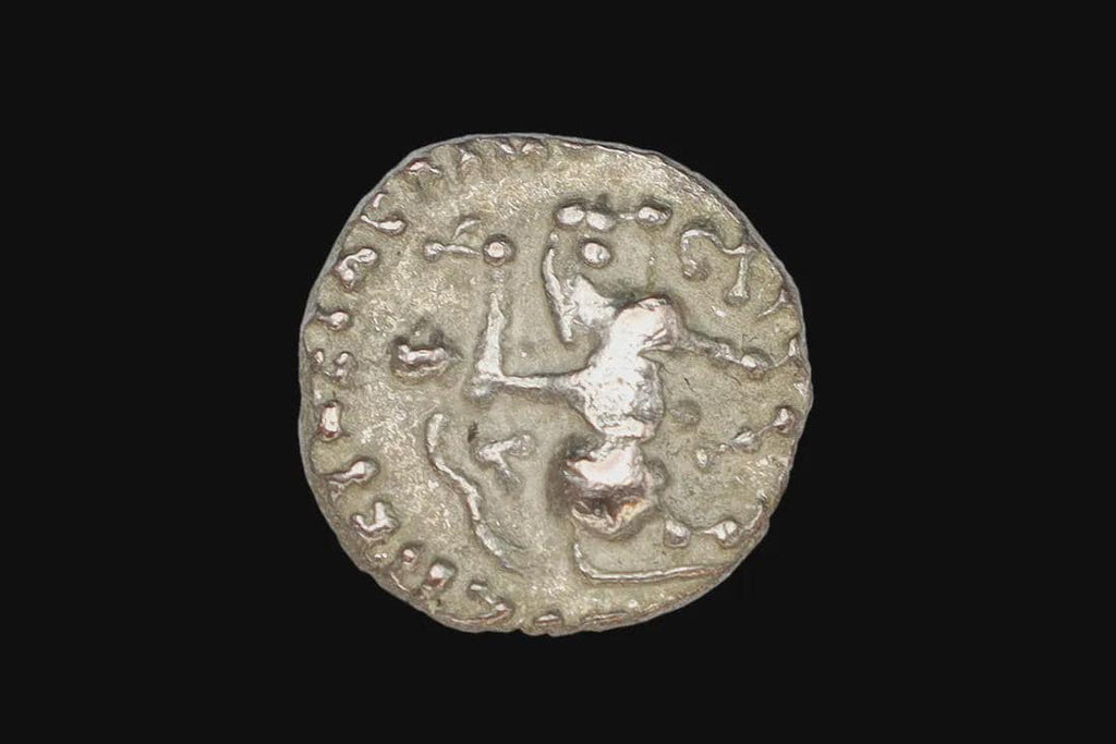 Ancient Hellenistic Central Asia, Small Drachm 1st Century BCE, Indo Scythian Coin Of Kingdom Azes I. Numismatics, Collectibles, Antiquities