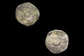 Medieval Egypt, Fatimids, al-Aziz Billeh, Fractional Value Of Half Dirham, Silver Coin With Arabic Calligraphy. Numismatics Collectibles
