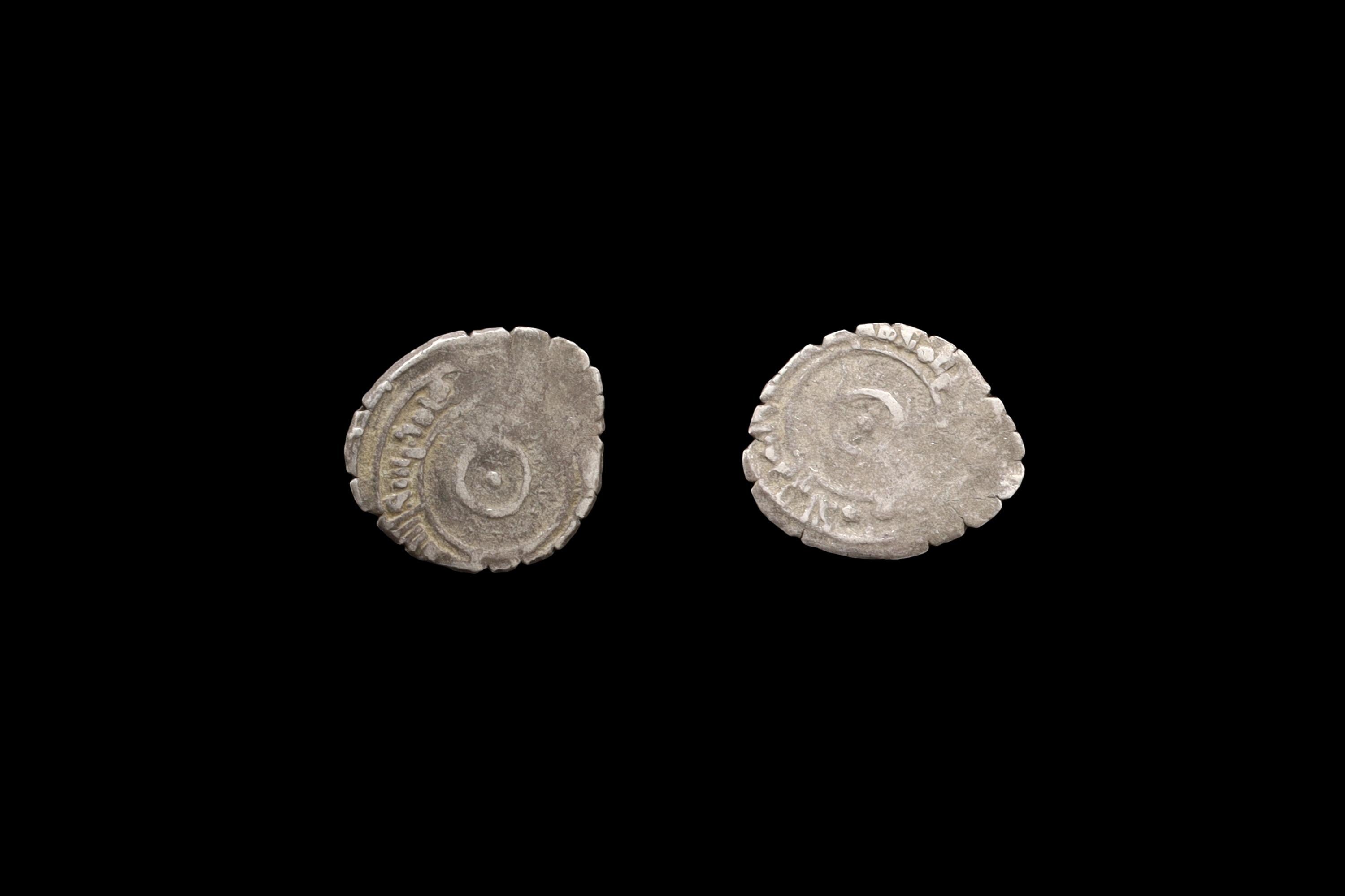 Medieval Egypt, Fatimids, al-Aziz Billeh, Fractional Value Of Half Dirham, Silver Coin With Arabic Calligraphy. Numismatics Collectibles