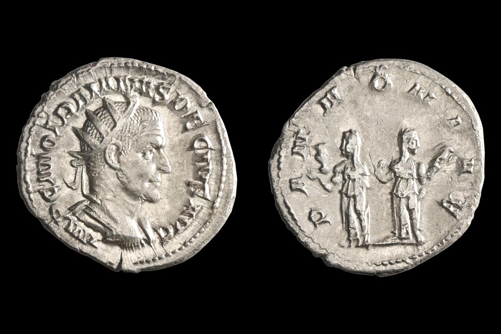 Ancient Roman Empire, 3rd Century AD, A Silver Denarius Coin. Emperor Trajan Decius Numismatics And Historical Antiquities Collectibles