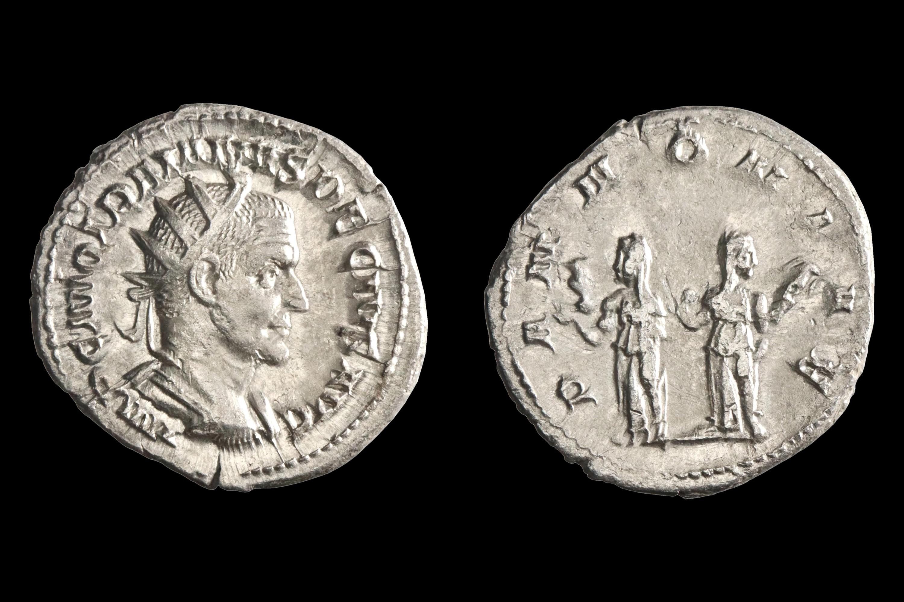 Ancient Roman Empire, 3rd Century AD, A Silver Denarius Coin. Emperor Trajan Decius Numismatics And Historical Antiquities Collectibles