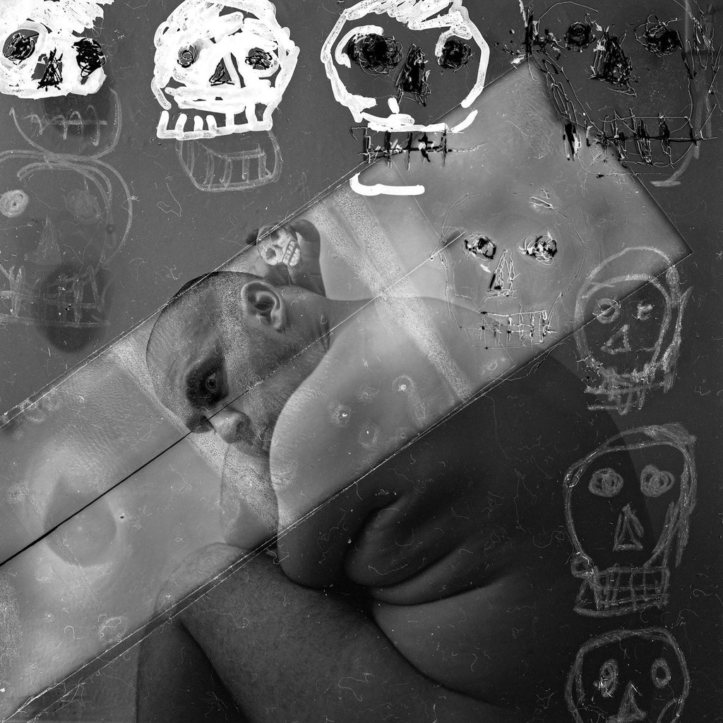The Factory Made Boy, Konrad oder Das Kind aus der Konservenbuchse, Black White Analogue Photo Manipulated Negative Print Gore Self Portrait