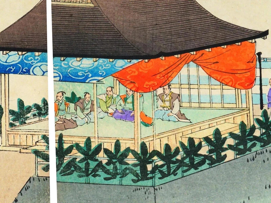 Yoshu Chikanobu, Nishiki-e Japanese Meiji Era Military Artwork Illustration Triptych, Asian Oriental Art Ukiyoe Print