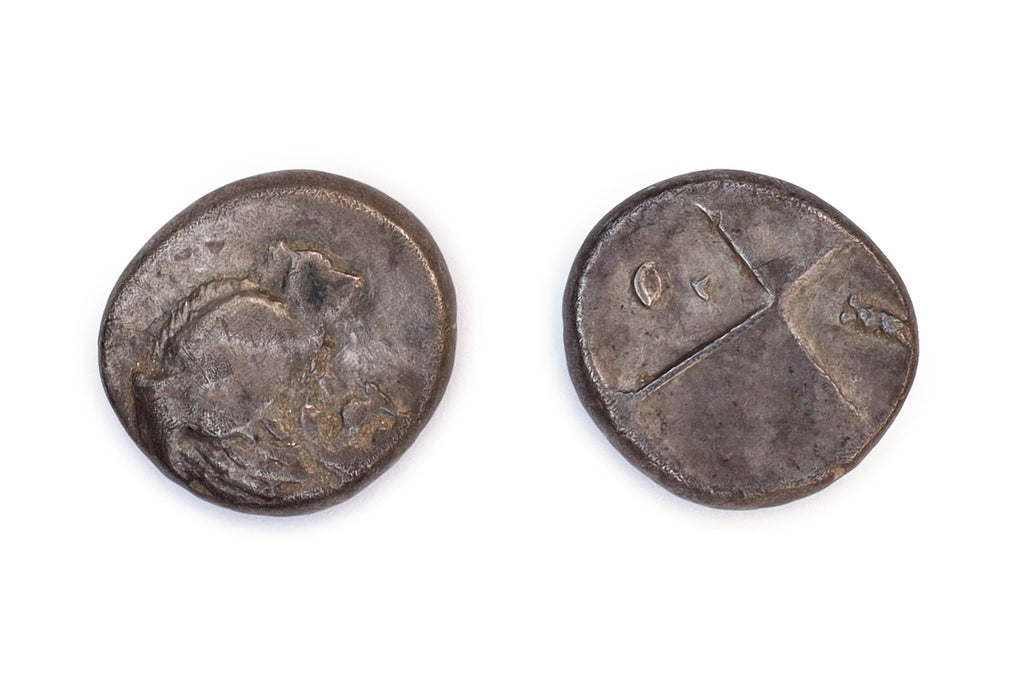 Ancient 4th Century BCE Greek Chersonesos Thrace, Hemidrachm Silver Coin, Lion, Cicada In Incuse, Numismatics Antiquities And Collectibles