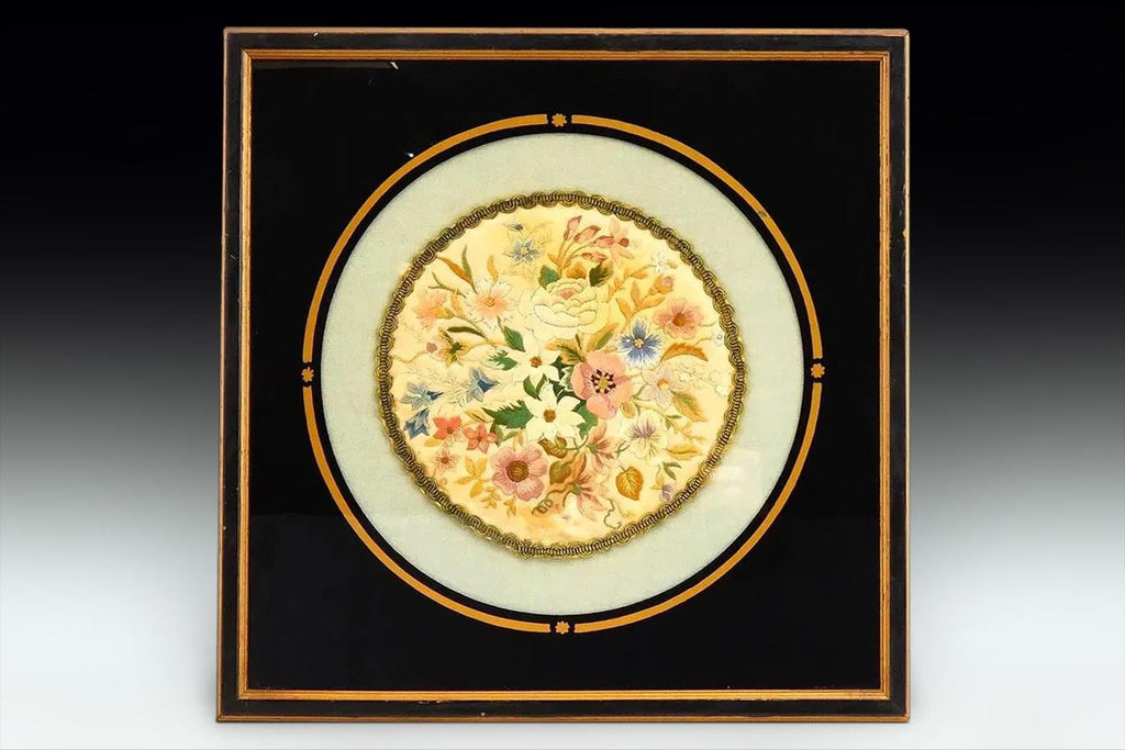 Antique Mid Of The XIX Century, Early Meiji Japan, Minogame Turtle Embroidered Couched Goldwork Asian Silk Fukusa Gift Presentation Textiles