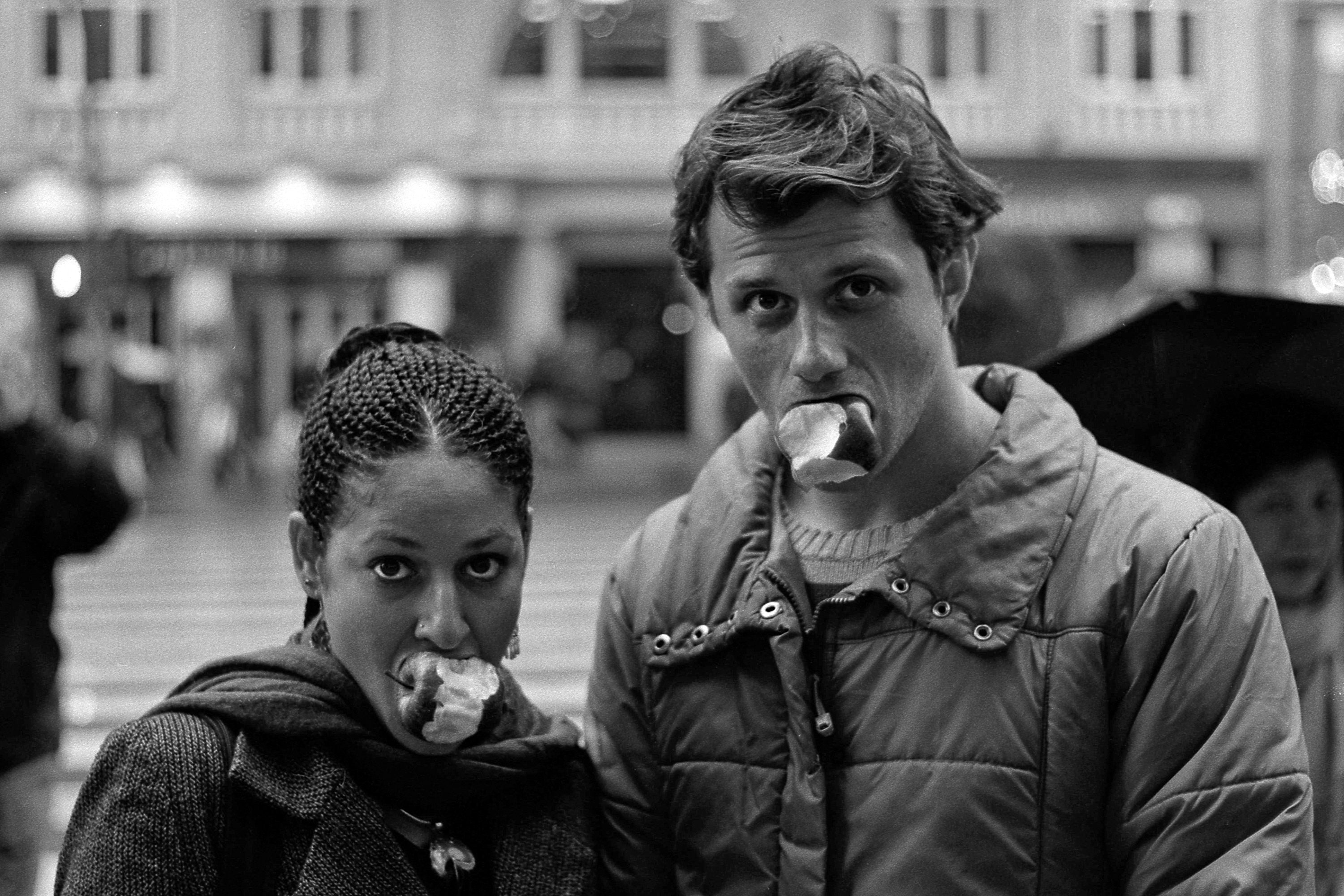 A Tale About Romantic And Old Fashioned Love, Contemporary Art B&W Photography, Double Portrait Of Man And Woman, 16 x 24 inches prints