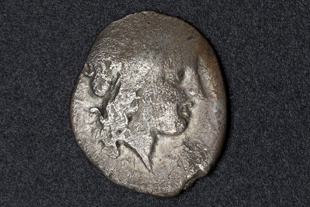 Neapolis Campania AR Coin, Ancient 300 To 275 BCE Silver Triobol With Apollo Head And Cockerel Rooster, Collectibles And Numismatics