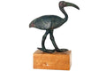 Ancient Egyptian Bronze Figure Of An Ibis Bird, Small Statuette Of An African Sacred Ibis, God Thoth Cast Bronze Art Statuette Circa 340 BCE