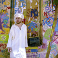 Dr Hakhim Mazen Arab Man Smoking, Colorful Graffiti Street Art Tel Aviv Jaffa Israel, Color Medium Format Analogue Photo, Jewish Male Models
