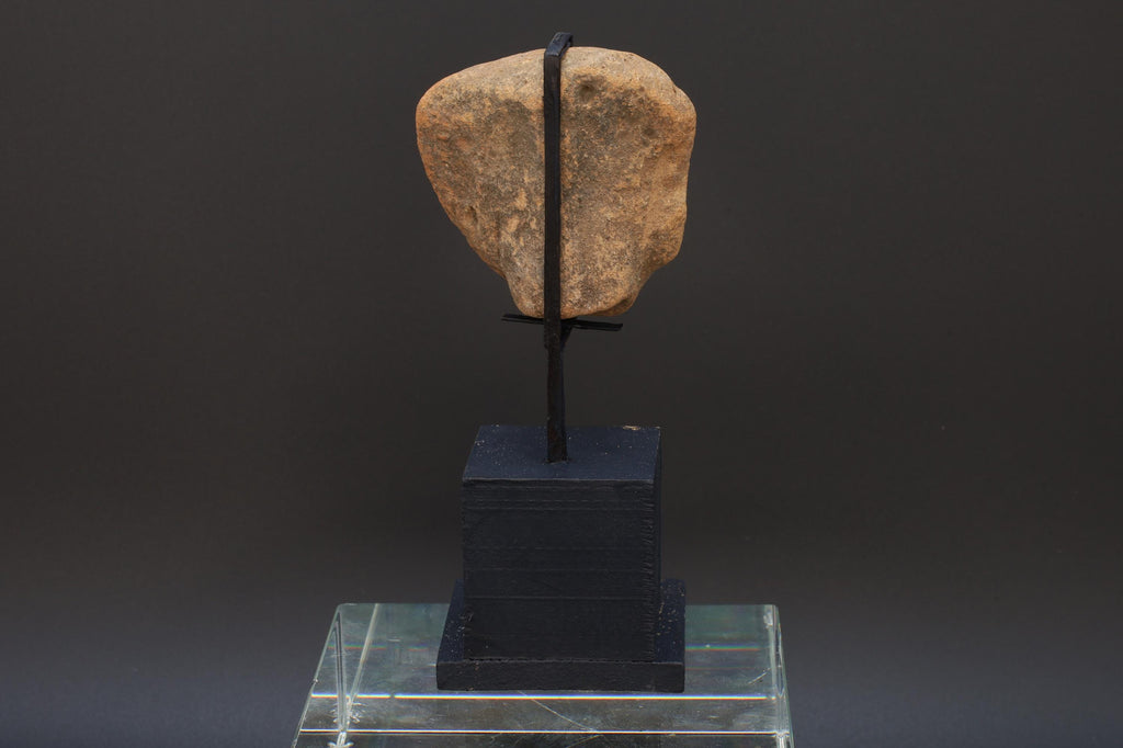 Ancient Huastec Head Figure, Circa 300 AD Panuco River Area Style, Veracruz Pre-Columbian Ceramic Idol Figure On Stand, PreHispanic Mexico
