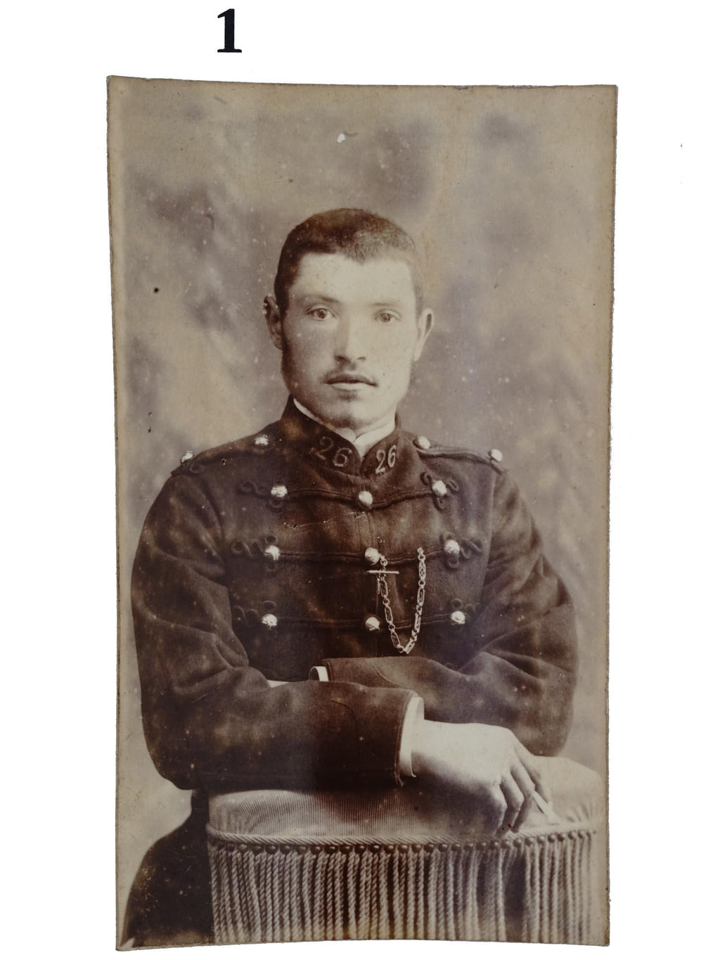 Antique 19th Century French Military Carte de Visite Photographs, Cabinet Portraits Of Young Hussar Soldiers, Victorian Era Memorabilia