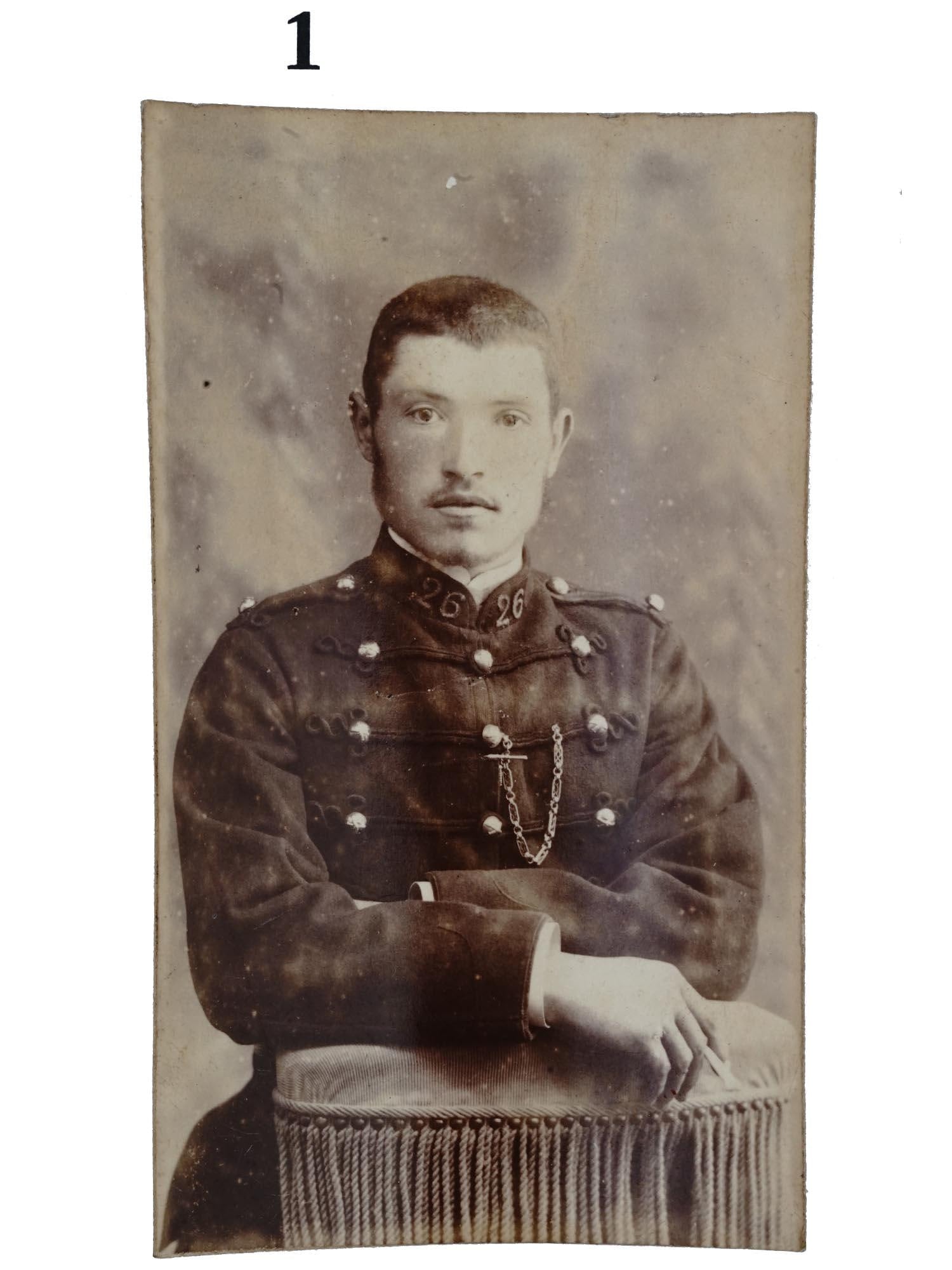 Antique 19th Century French Military Carte de Visite Photographs, Cabinet Portraits Of Young Hussar Soldiers, Victorian Era Memorabilia