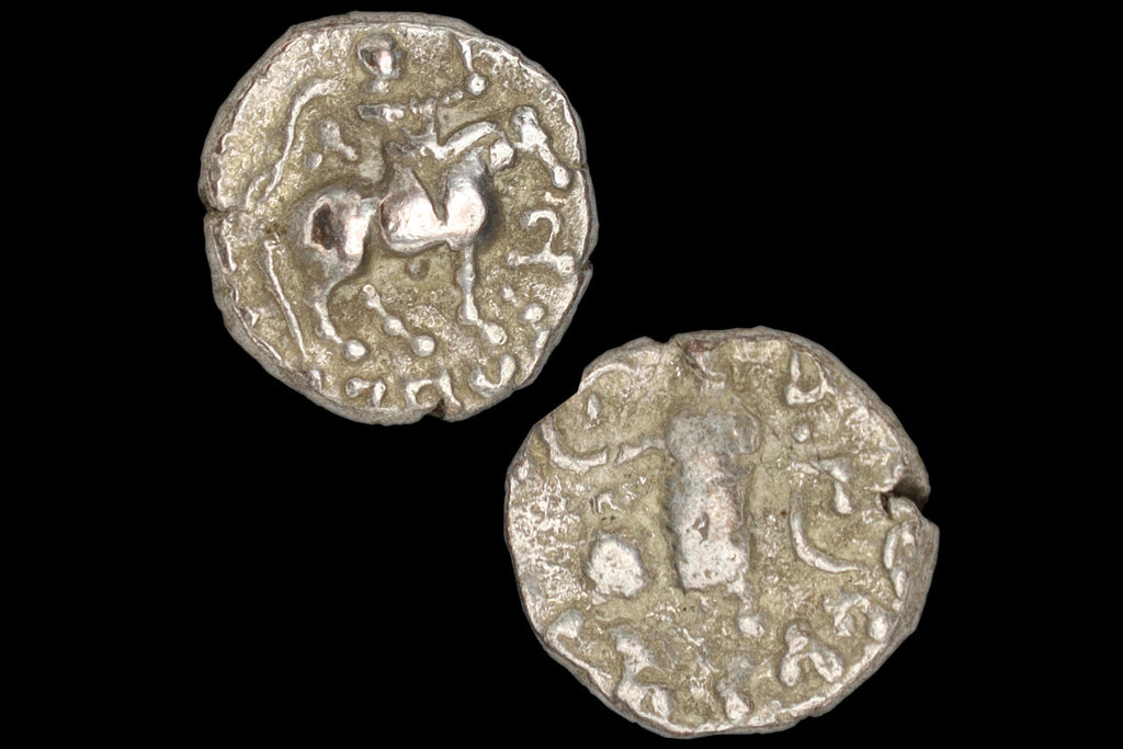 Ancient Hellenistic Kingdoms Central Asia, Indo Scythian Coin Of King Azes I, Drachm 1st Century BCE. Numismatics, Collectibles, Antiquities