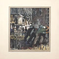 Construction Workers, Small Format Oil Painting Attributed To James Kelly, Retro Mid Century Americana Art And Decor, Expressionist Artworks