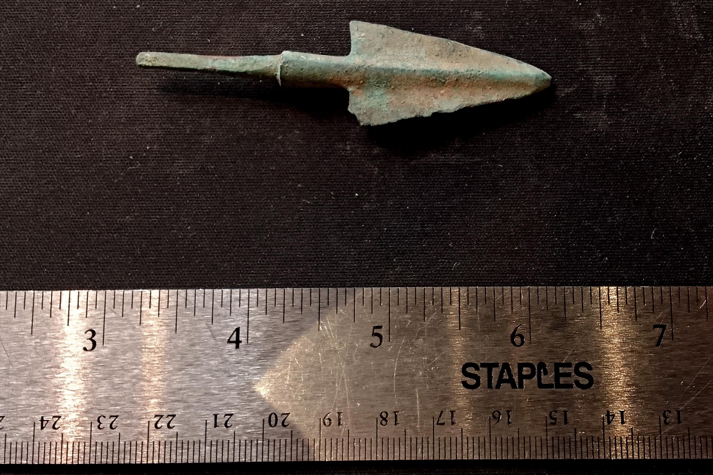 Ancient Luristan Bronze Spear Point From Around 1200 To 800 BCE, Near Eastern Antiquities And Militaria Collectibles, Primitive Spearheads