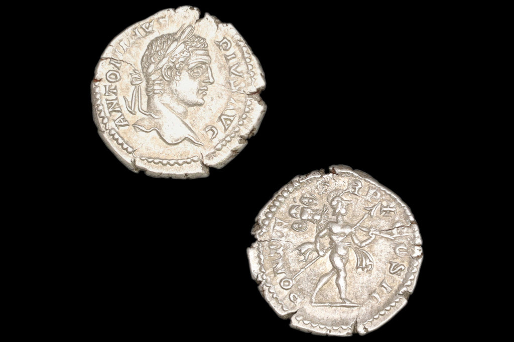 Ancient Roman Empire 3rd Century AD. A Silver Denarius Coin By Emperor Caracalla, Numismatics And Historical Antiquities Collectibles