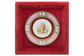 Rococo Loving Couple In Romantic Scene, A Continental Cabinet Porcelain Plate In The Style Of Vienna, Austria, Glued To Velvet Frame