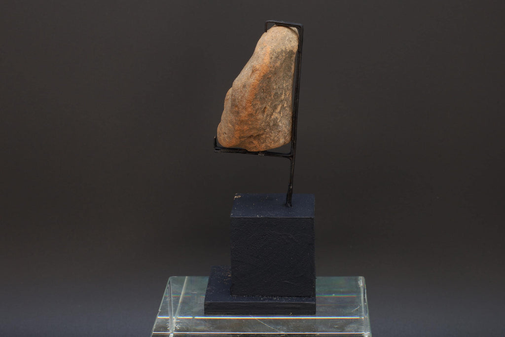Ancient Huastec Head Figure, Circa 300 AD Panuco River Area Style, Veracruz Pre-Columbian Ceramic Idol Figure On Stand, PreHispanic Mexico