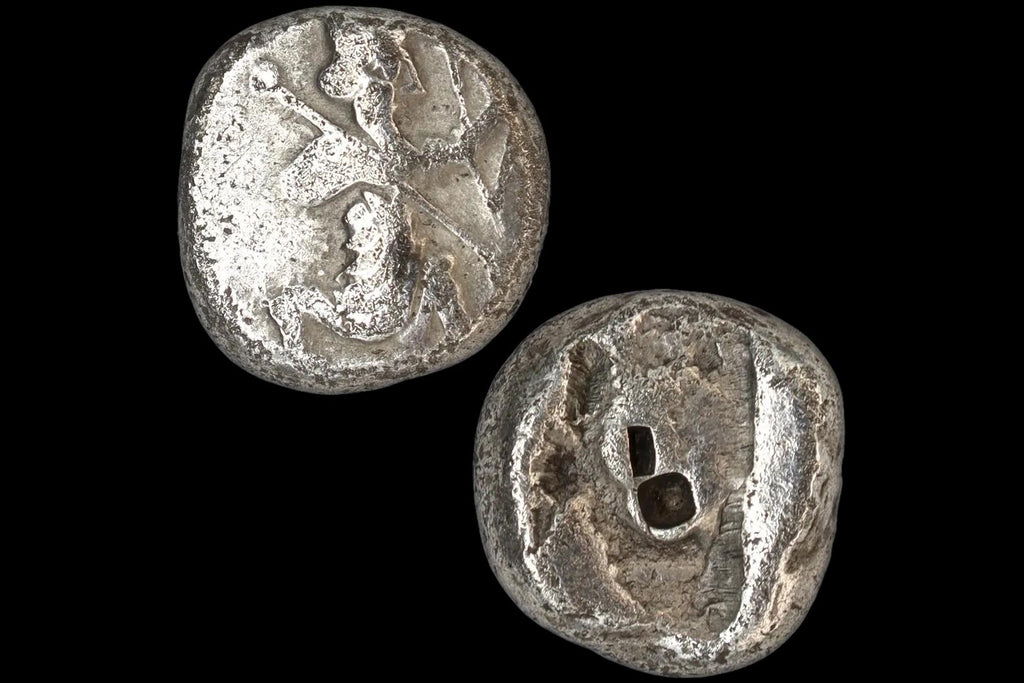 Silver Siglos Coin, Asia Minor, Ancient Achaemenid Empire 4th Century BCE, King Artaxerxes II Mnemon, Numismatics, Antiquities, Collectibles
