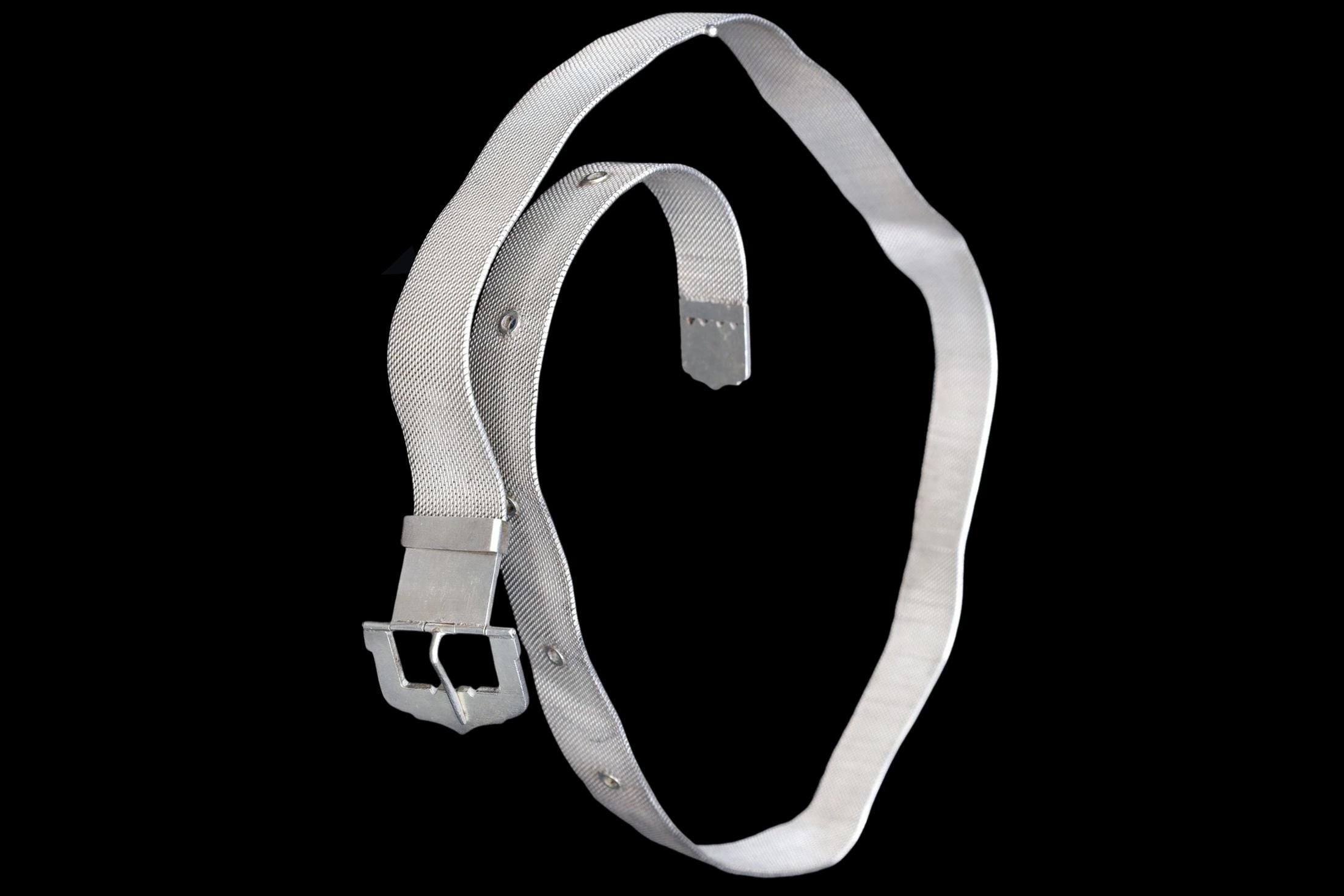EXTREMELY RARE 1920s Art Deco Era Belt Made With 900 Silver, Fashion Accessories, Chinese Export, Manufactured In Colonial Bangkok Siam