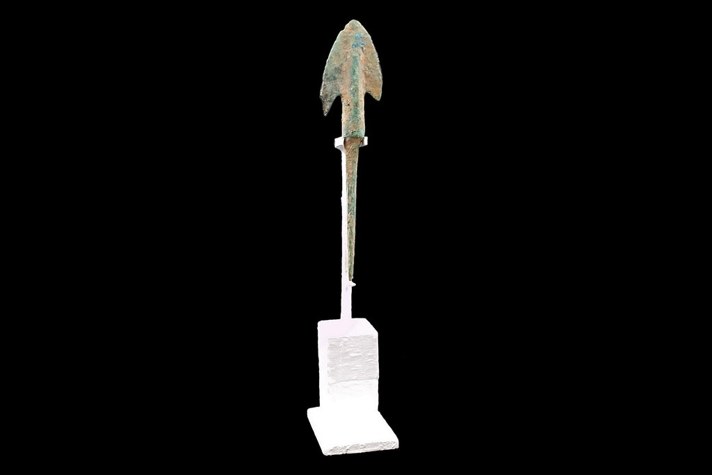 Ancient Luristan Bronze Spear Point From Around 1200 To 800 BCE, Near Eastern Antiquities And Militaria Collectibles, Primitive Spearheads
