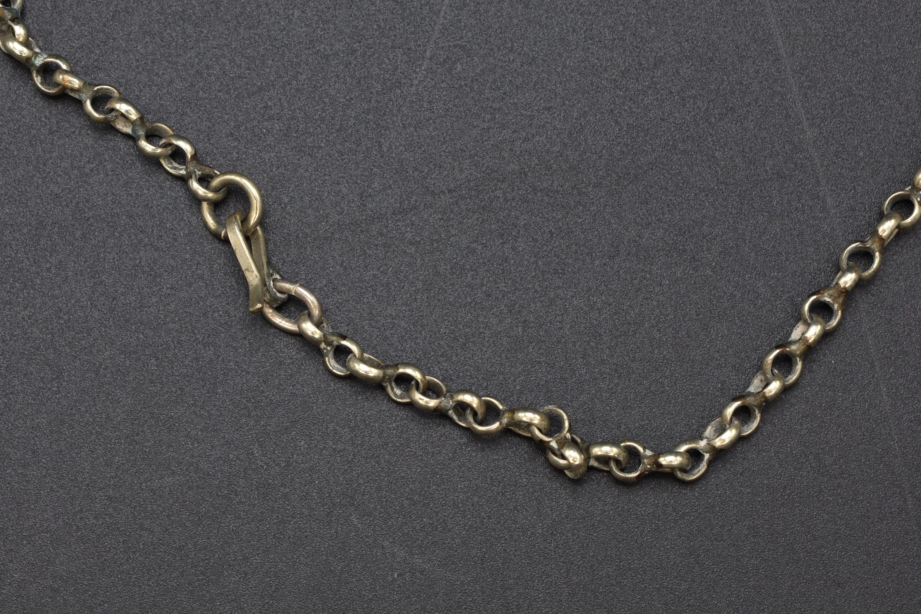 Ancient Greek Coins Necklace, A Vintage 800 Silver Bib Chain Medallion Panel Necklace From Germany, Circa 1960s Fashion Jewelry Accessories