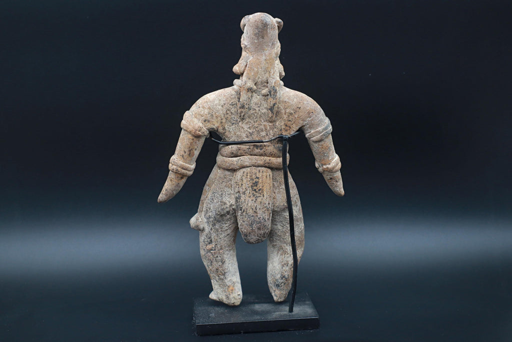 Ancient Pre Columbian Colima Pottery Standing Female Figure, Full Body Idol Dated As Between 100BC To 250AD, Western Mexico, Mesoamerica Art