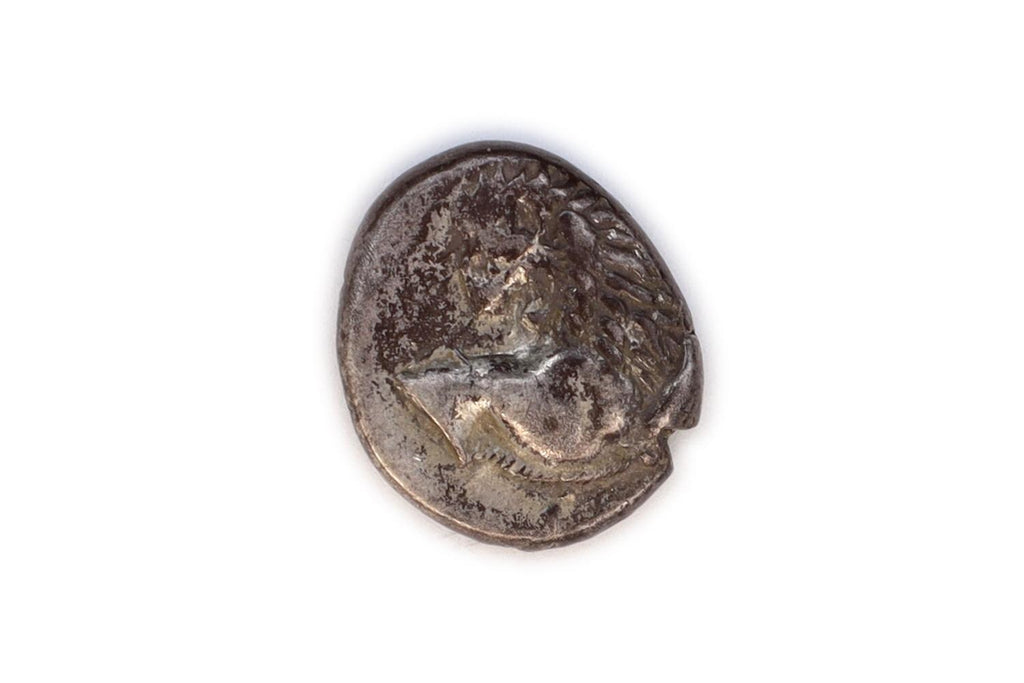 Ancient 4th Century BCE Greek Chersonesos Thrace, Hemidrachm Silver Coin, Lion, Bee, Pellet And Monogram In Incuse, Numismatics Antiquities