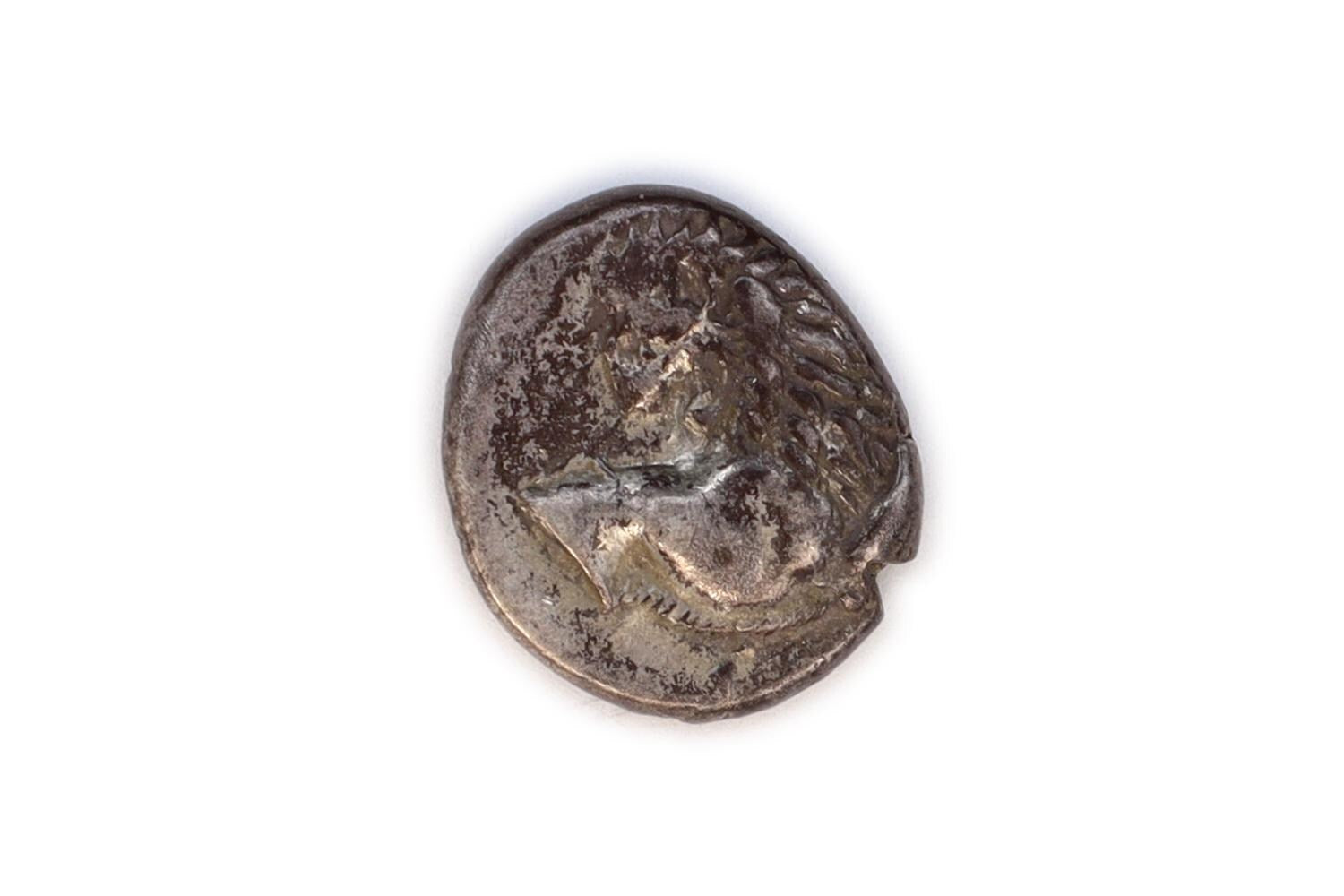 Ancient 4th Century BCE Greek Chersonesos Thrace, Hemidrachm Silver Coin, Lion, Bee, Pellet And Monogram In Incuse, Numismatics Antiquities