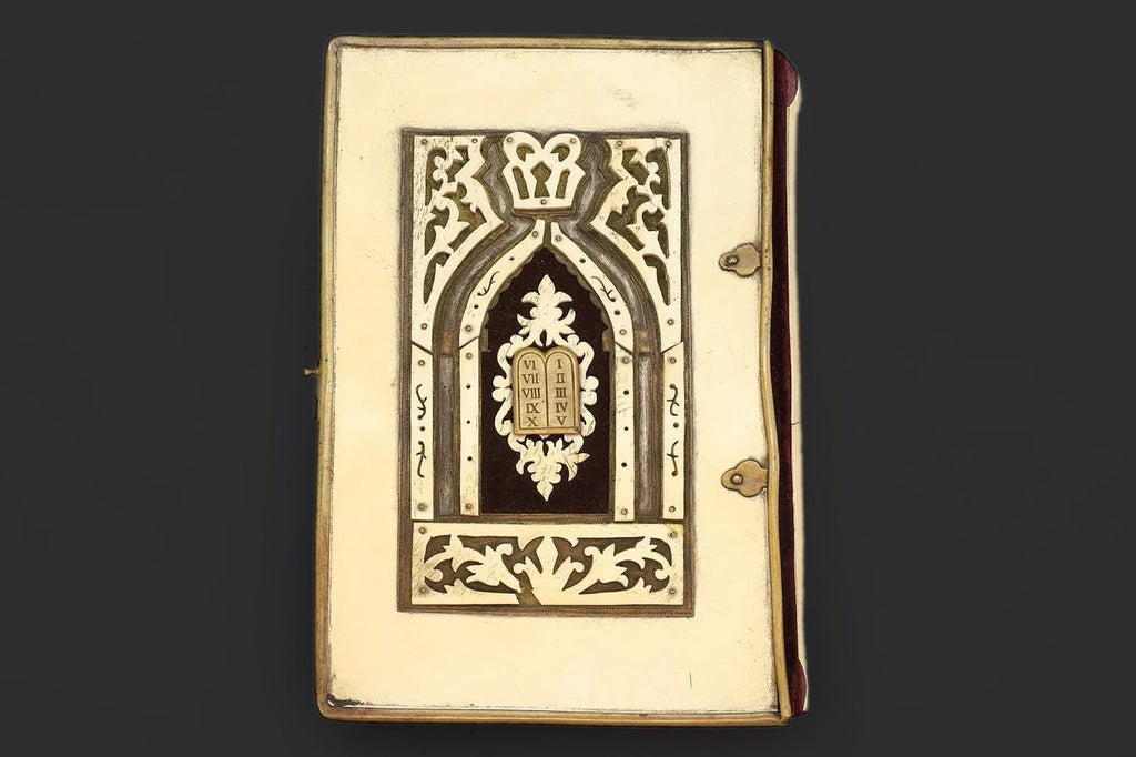 Antique 1893 Vienna Jewish Siddur For Daily Prayers Book, German And Polish, Judaica Literature. Published By Josh Schlesinger, Austria