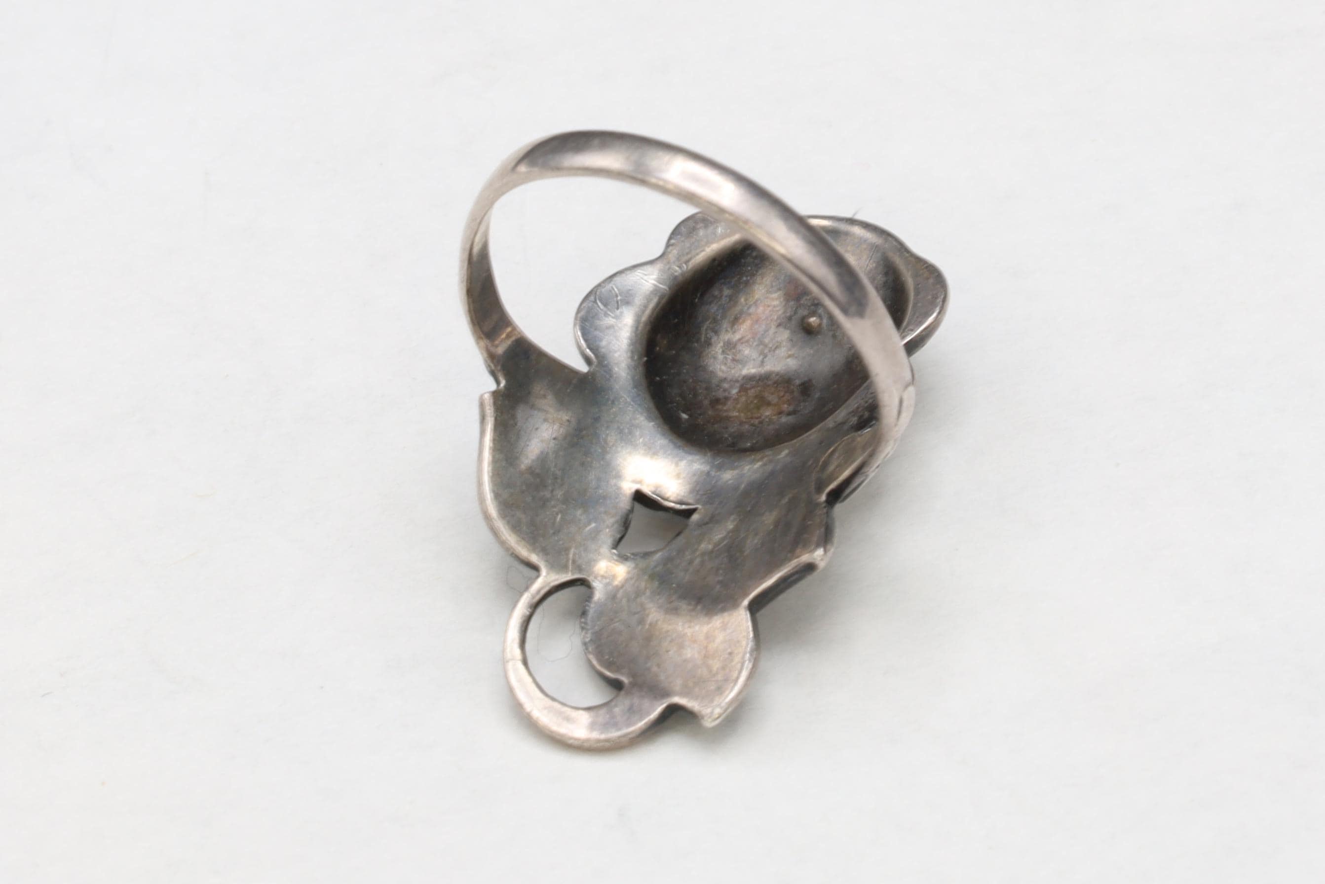 Uncas Jewelry, Sterling Silver And Marcasite Rose Ring Size 6 With Jeweler Hallmarks, Art Deco Flower Fashion Accessories, Retro Americana