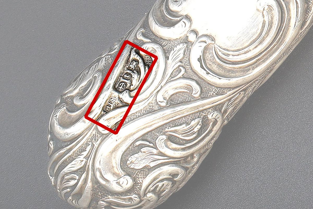Antique Birmingham 1893  Button Hook Art Nouveau Sterling Silver, Victorian England Dressing Tools, Fashion Accessories And Collectibles