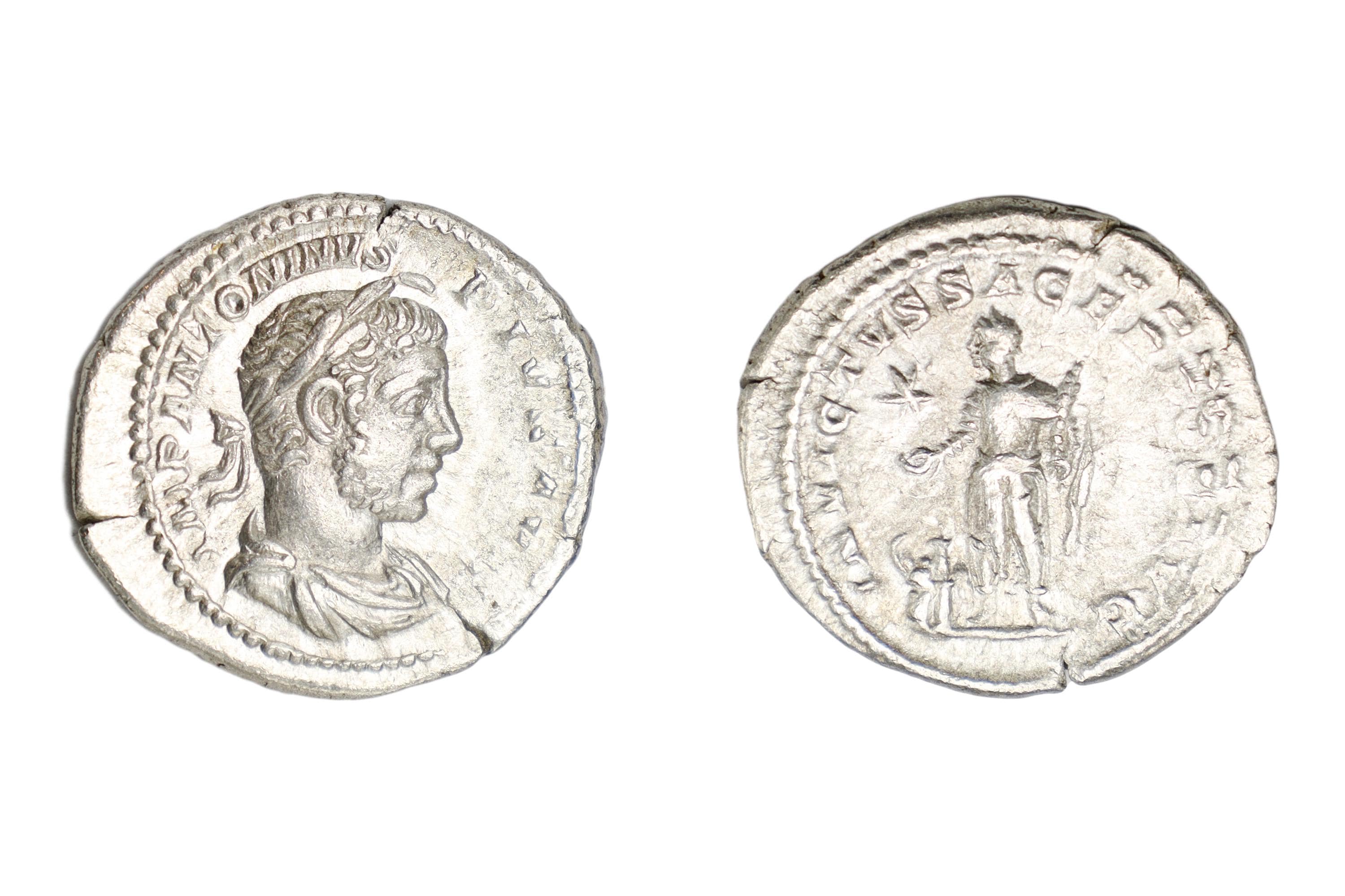 Ancient Roman Empire, 3rd Century AD, A Silver Denarius Coin. Emperor Elagabalus Numismatics And Historical Antiquities Collectibles