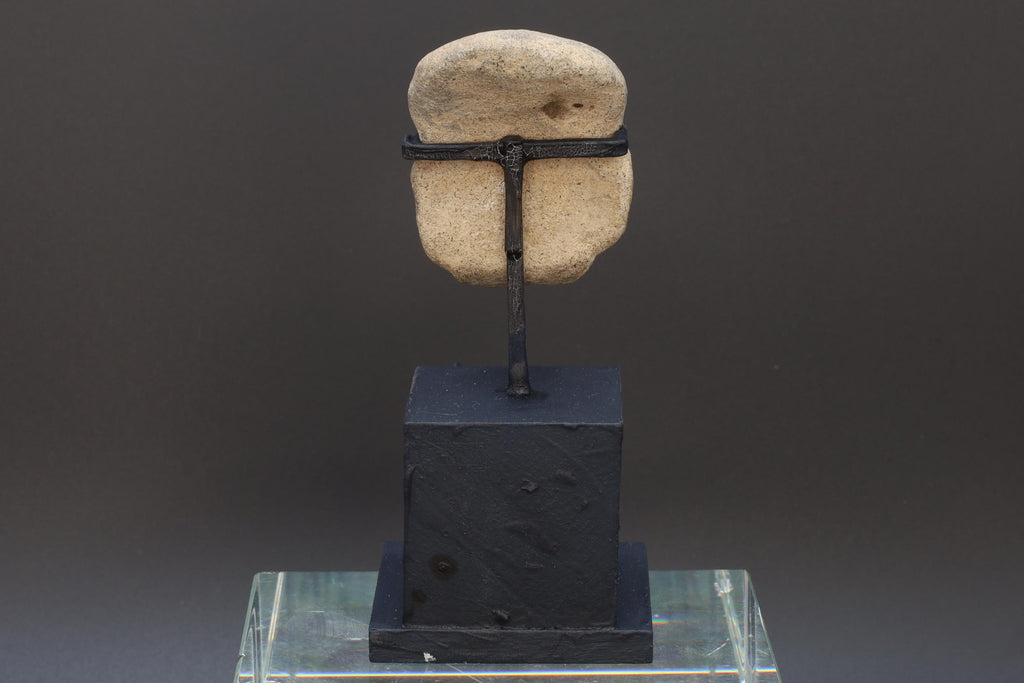Ancient Pre-Columbian Tumaco Terracotta, La Tolita Pottery Head Fragment Dated As Circa 300 BCE, Prehispanic South America Art Antiquities