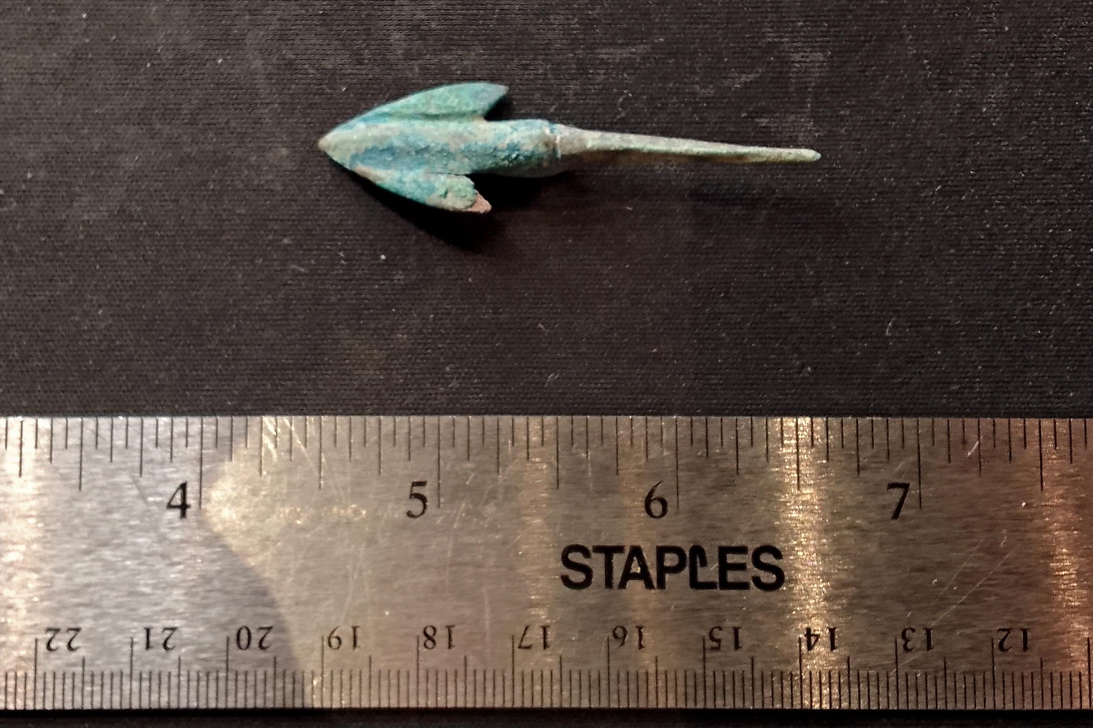 Ancient Luristan Bronze Arrow Point From Around 1200 To 800 BCE, Near Eastern Antiquities And Militaria Collectibles, Primitive Arrowheads
