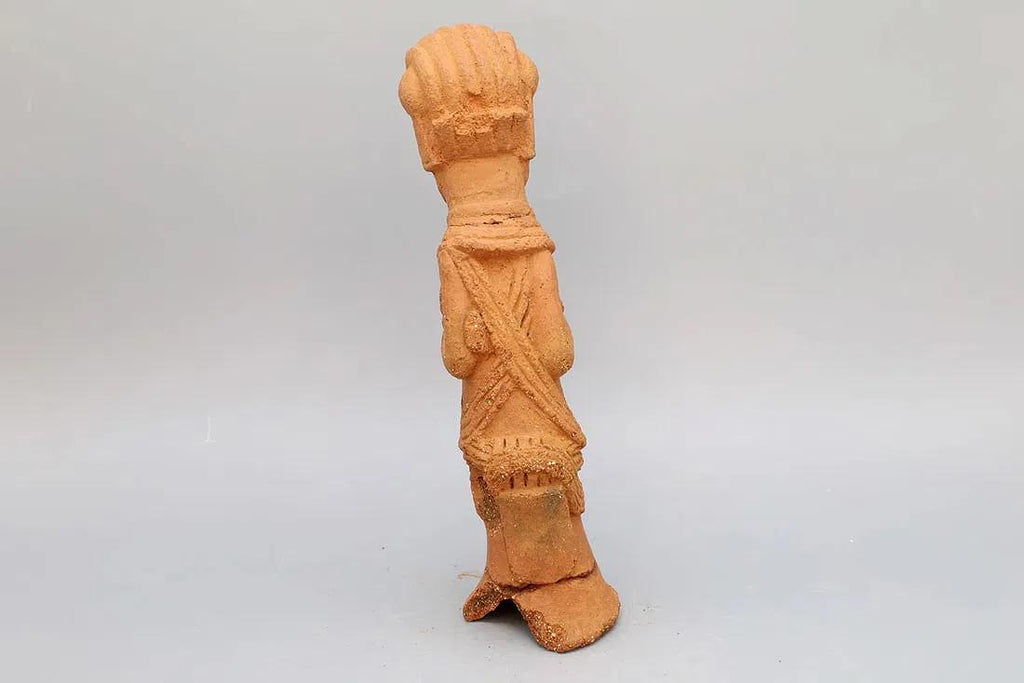 Ancient Africa NOK Terracotta Male Tribal Chief Figure Ca 200 BC To 200 AD, Ethnographic Arts, West Africa Antiquities Sculpture And Art