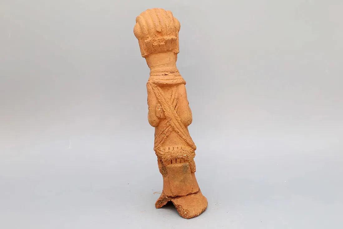 Ancient Africa NOK Terracotta Male Tribal Chief Figure Ca 200 BC To 200 AD, Ethnographic Arts, West Africa Antiquities Sculpture And Art