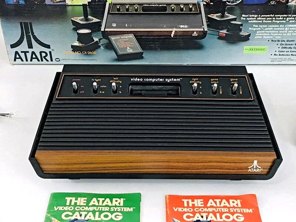 Atari 2600 Video Game, A 1978 Atari, 6 Switch Console In Original Box With Matching Serial Numbers 81710167. Working, Model No CX-2600
