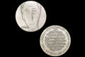 Israel, Commemorative Coins Exonumia, The 3rd Arthur Rubinstein Piano Music Award Medal 935 Silver, Pablo Picasso Artwork