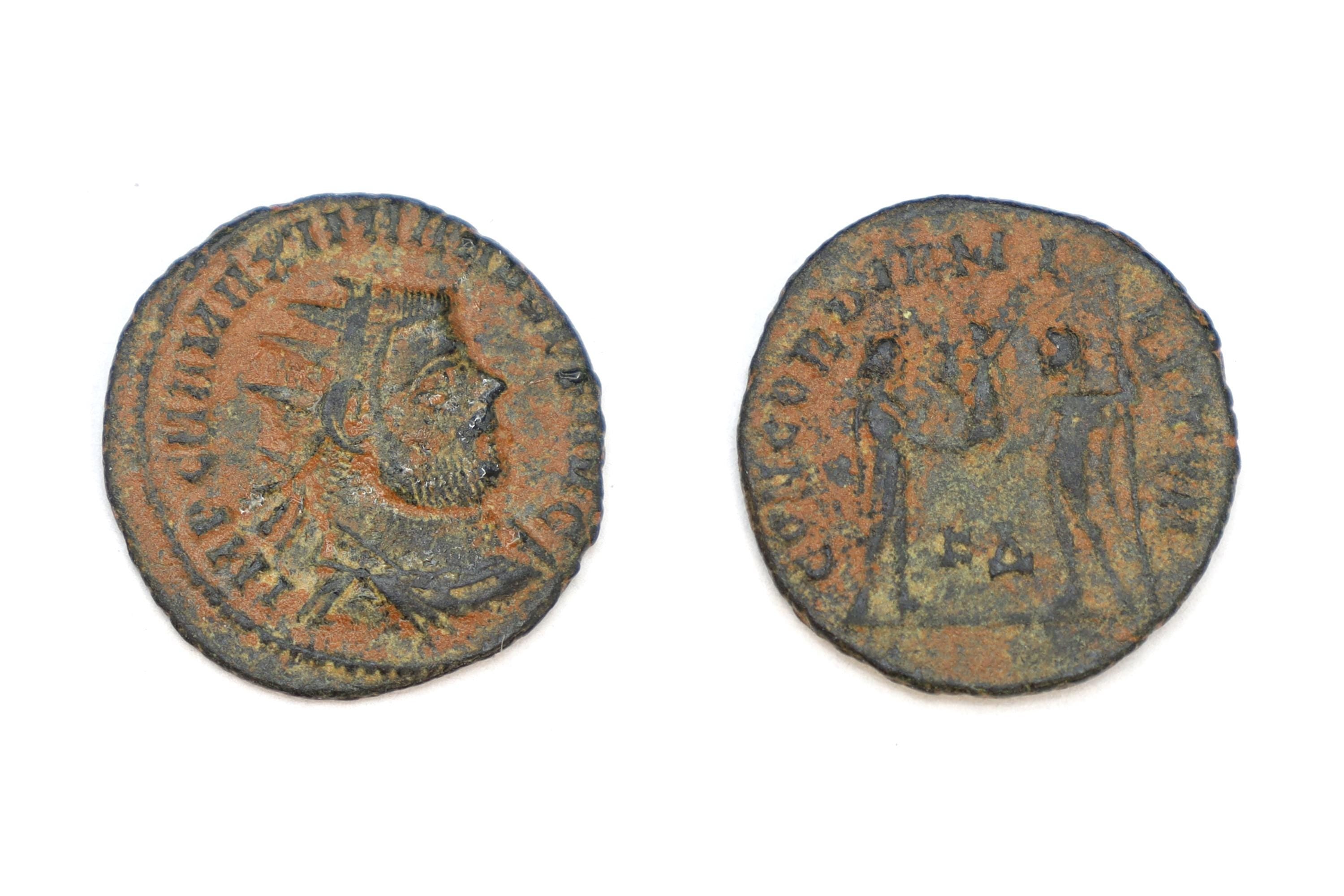 Ancient Roman Empire Coin, Maximian Imperator, Antoninianus Cyzicus, Concordia Militum, 3rd Century AD, Numismatics Historical Collectibles