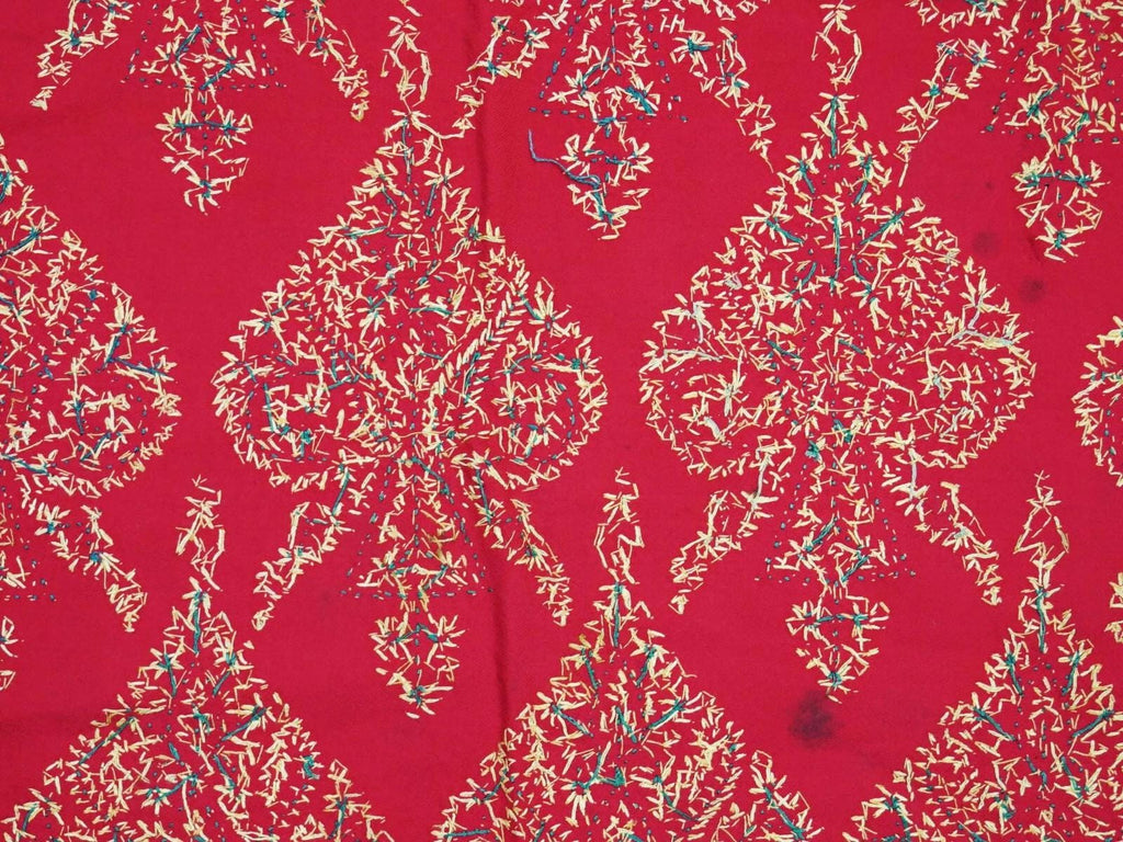 An Antique Early 20th Century, Probably Kerman Or Baluchistan, A Hand Woven And Embroidered Cotton Textile Blanket Or Large Shawl