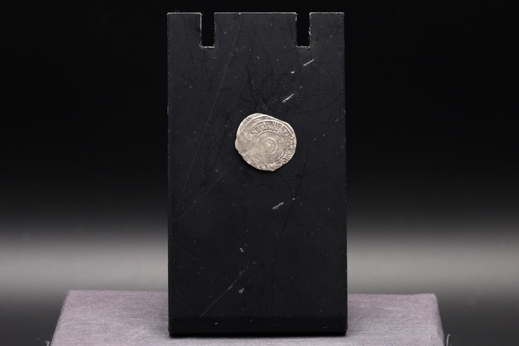 Medieval Egypt, Fatimids, al-Aziz Billeh, Fractional Value Of Half Dirham, Silver Coin With Arabic Calligraphy. Numismatics Collectibles