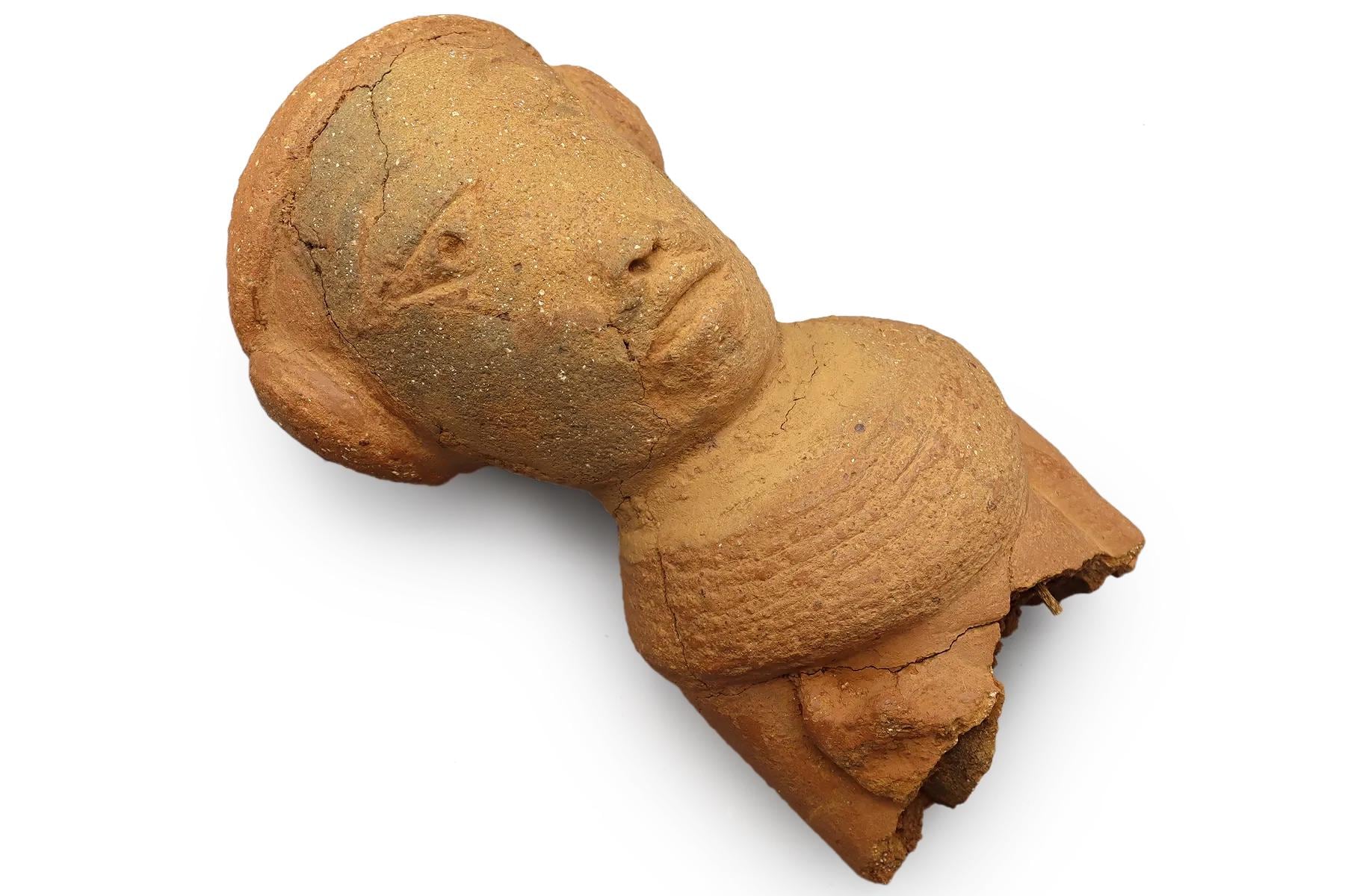 Ancient Africa NOK Civilization Terracotta Burial Female Sculpture, A Head Bust Figure 200 BC To 200 AD, West Africa Antiquities And Art