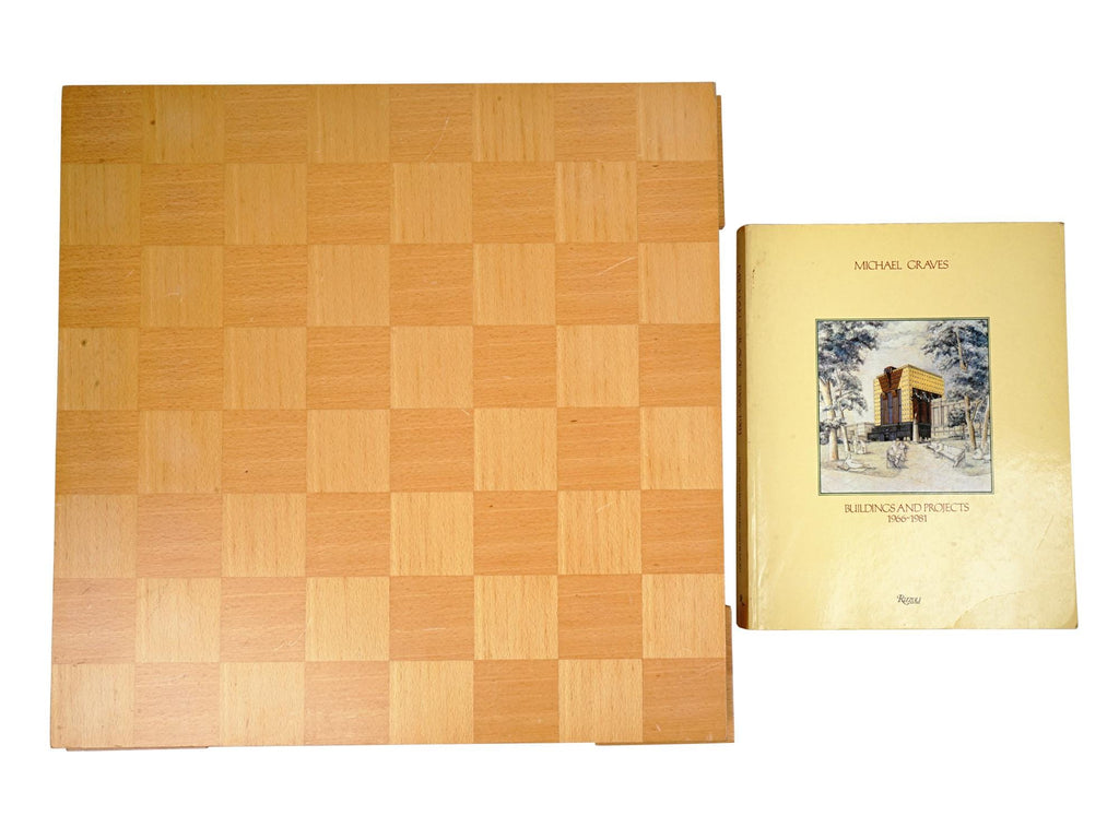 Vintage 1990s And Original Chess And Checkers Set In A Postmodern Design By Famous American Architect Michael Graves, Board Games