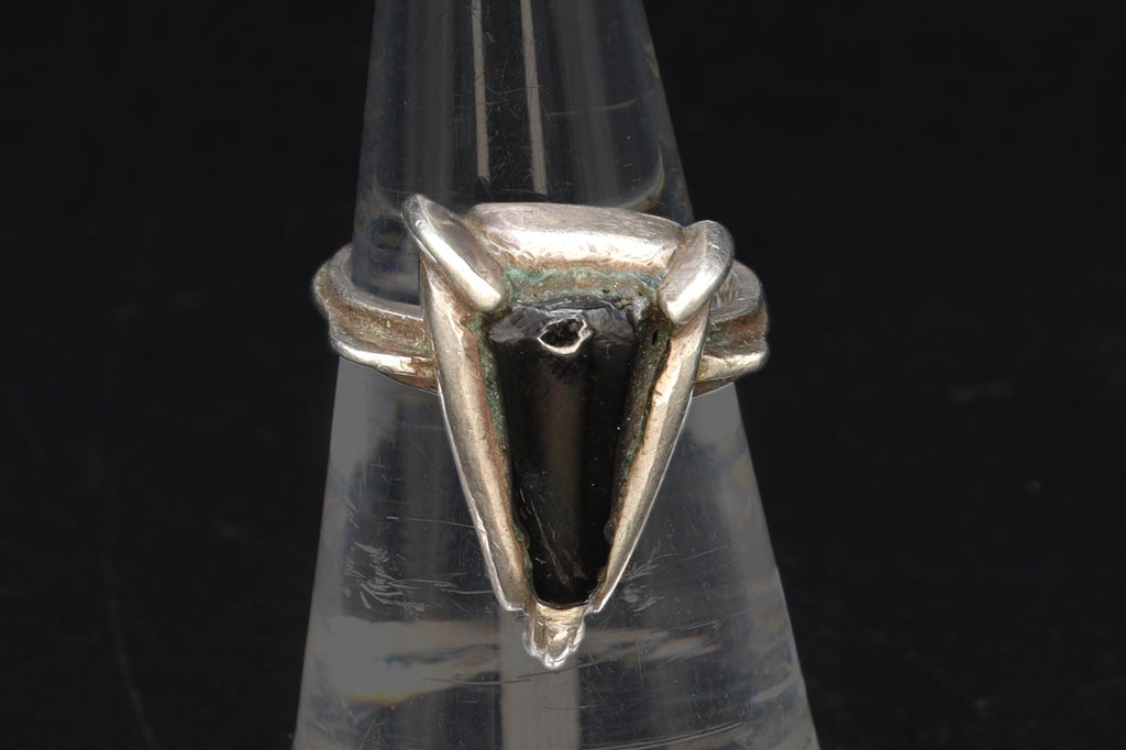 Antique 1940s High Grade Silver Moroccan Berber Ring Size 5 1/2, Ethnic Folk Jewelry, Tribal Imazighen North African Amulet Talisman